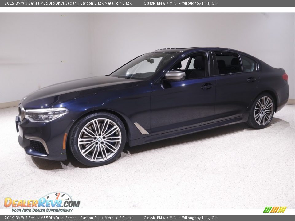 2019 BMW 5 Series M550i xDrive Sedan Carbon Black Metallic / Black Photo #3