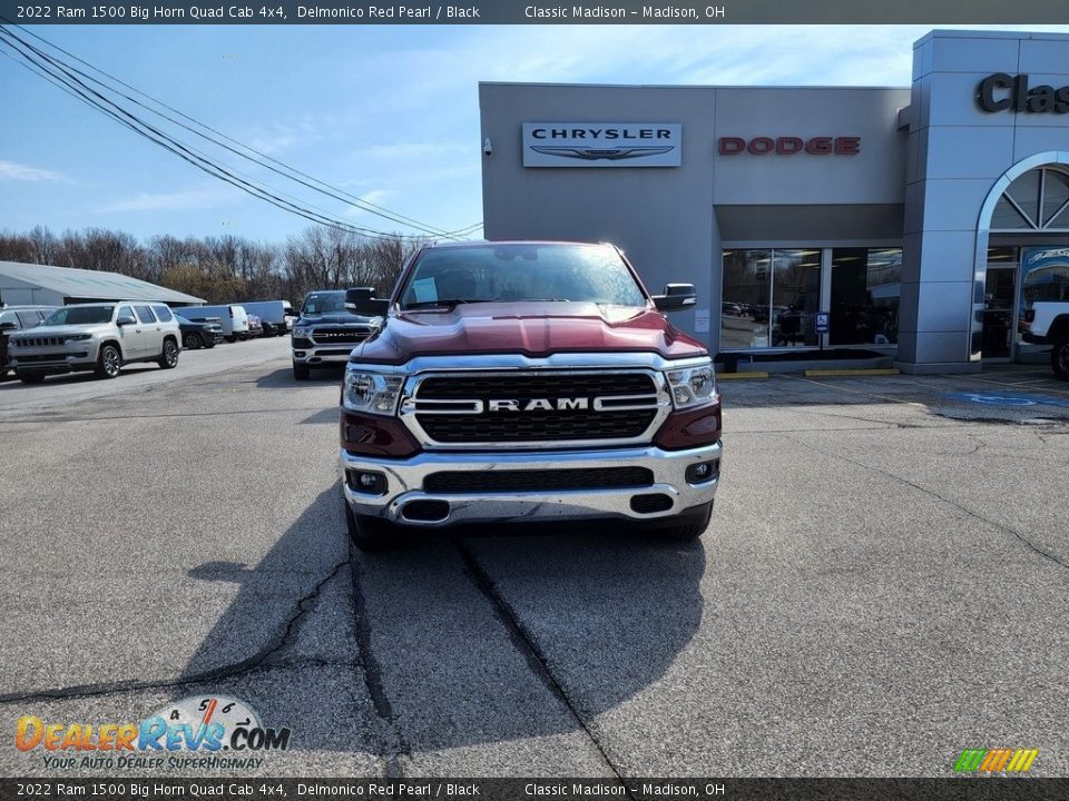 2022 Ram 1500 Big Horn Quad Cab 4x4 Delmonico Red Pearl / Black Photo #7