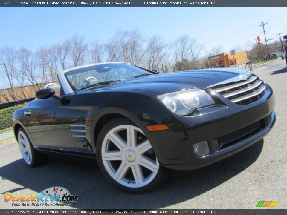 2005 Chrysler Crossfire Limited Roadster Black / Dark Slate Grey/Cedar Photo #1