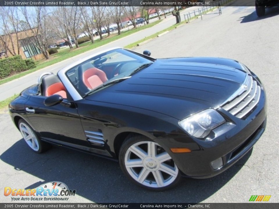 2005 Chrysler Crossfire Limited Roadster Black / Dark Slate Grey/Cedar Photo #3