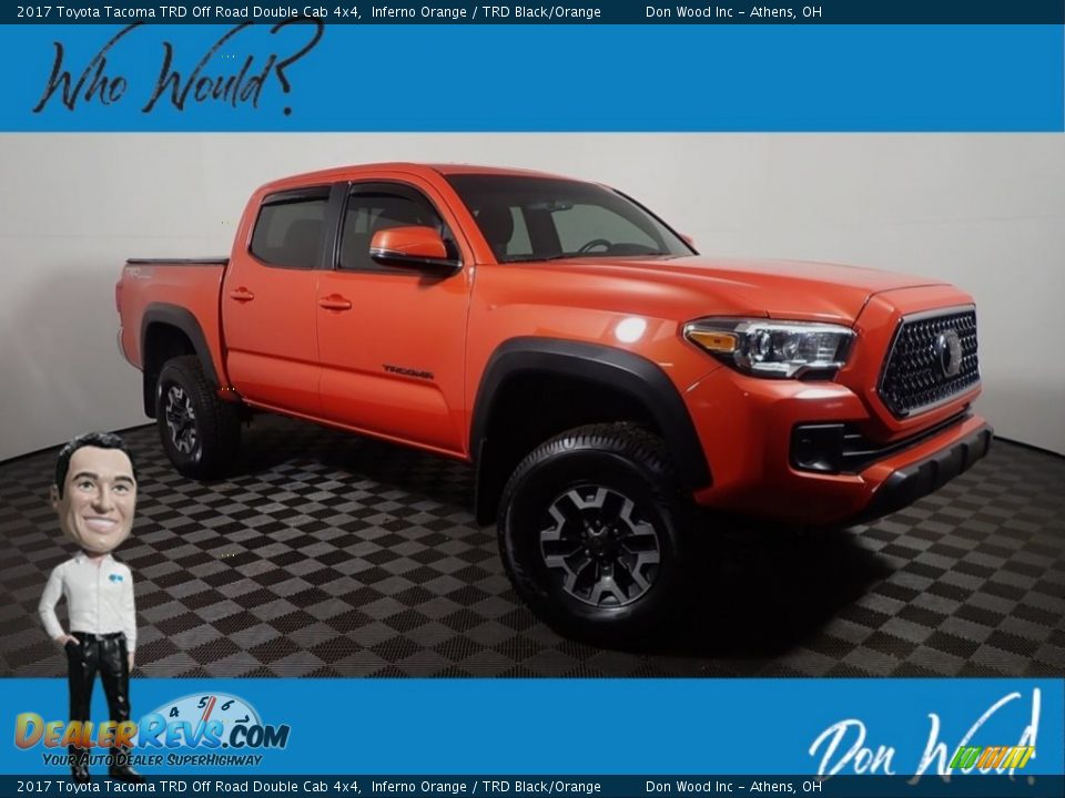 2017 Toyota Tacoma TRD Off Road Double Cab 4x4 Inferno Orange / TRD Black/Orange Photo #1