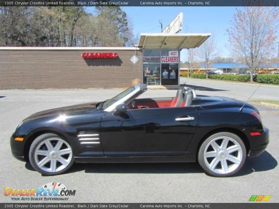 2005 Chrysler Crossfire Limited Roadster Black / Dark Slate Grey/Cedar Photo #7