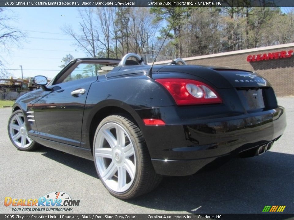 2005 Chrysler Crossfire Limited Roadster Black / Dark Slate Grey/Cedar Photo #8