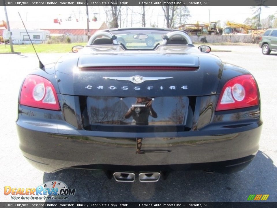 2005 Chrysler Crossfire Limited Roadster Black / Dark Slate Grey/Cedar Photo #9