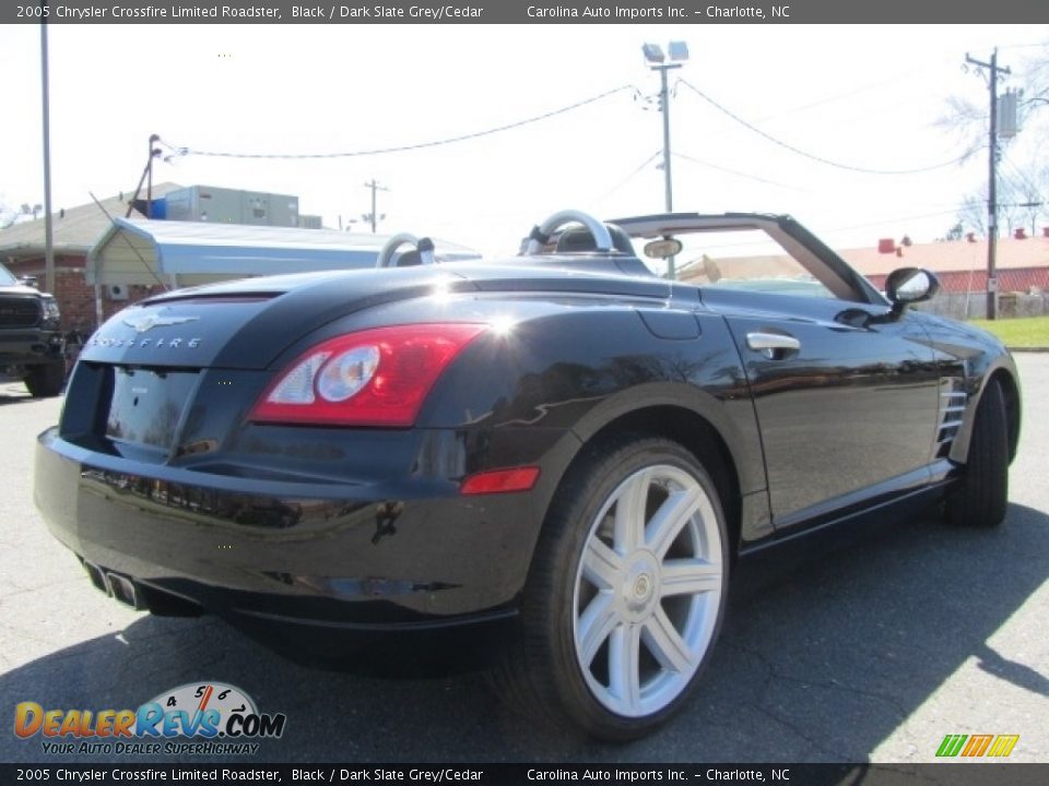 2005 Chrysler Crossfire Limited Roadster Black / Dark Slate Grey/Cedar Photo #10