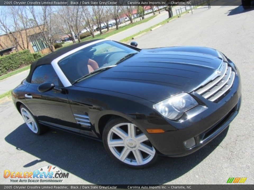 2005 Chrysler Crossfire Limited Roadster Black / Dark Slate Grey/Cedar Photo #12