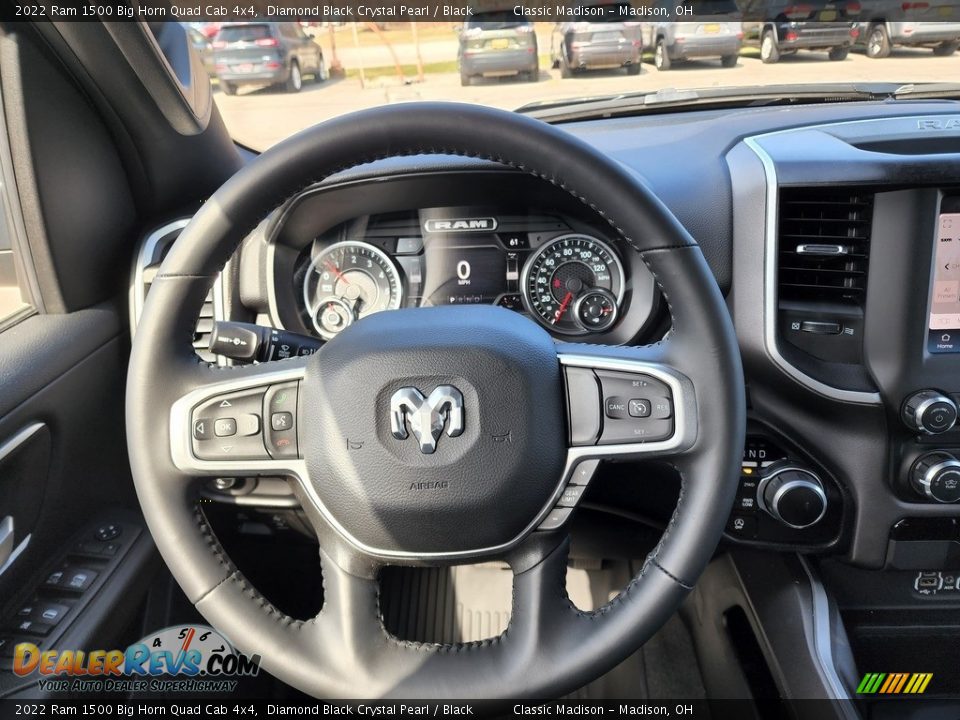 2022 Ram 1500 Big Horn Quad Cab 4x4 Diamond Black Crystal Pearl / Black Photo #5
