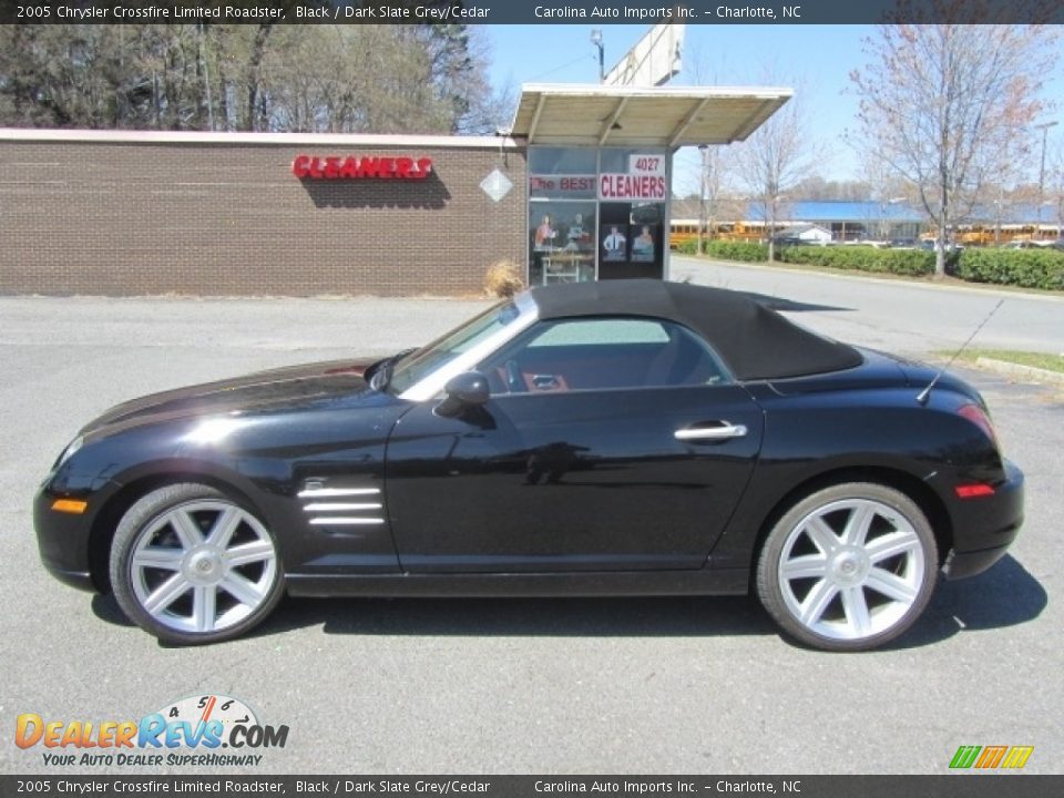 2005 Chrysler Crossfire Limited Roadster Black / Dark Slate Grey/Cedar Photo #13