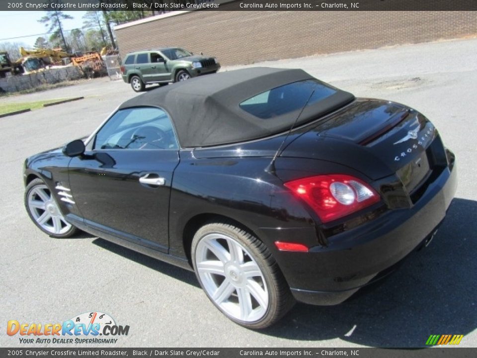 2005 Chrysler Crossfire Limited Roadster Black / Dark Slate Grey/Cedar Photo #14