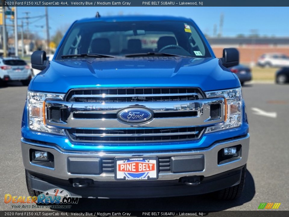 2020 Ford F150 XLT SuperCab 4x4 Velocity Blue / Medium Earth Gray Photo #14