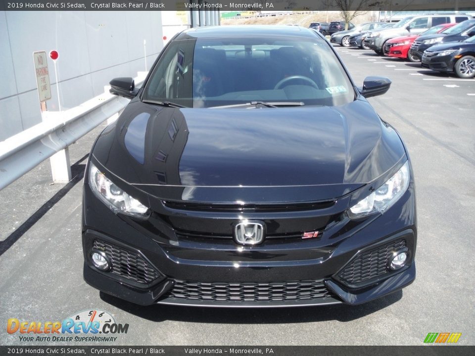 2019 Honda Civic Si Sedan Crystal Black Pearl / Black Photo #6