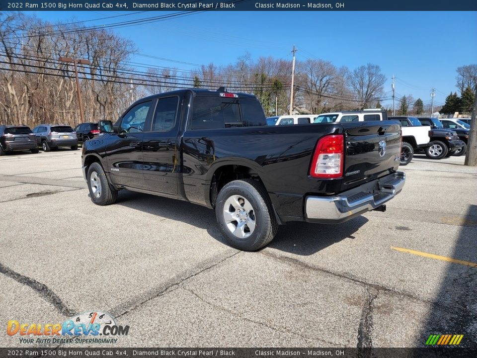 2022 Ram 1500 Big Horn Quad Cab 4x4 Diamond Black Crystal Pearl / Black Photo #9