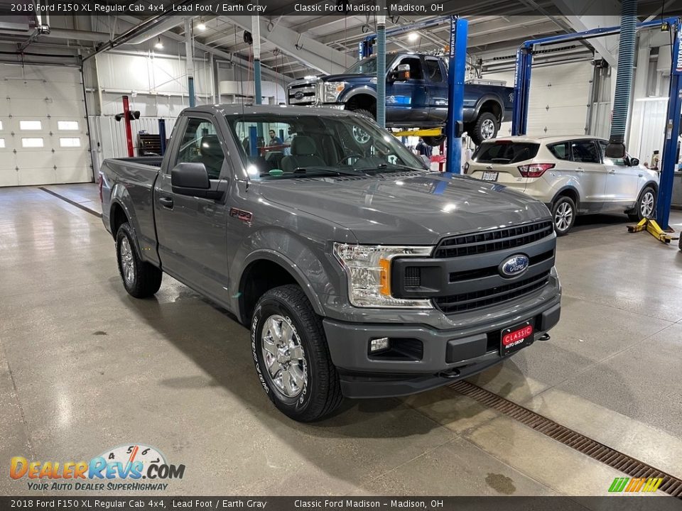 2018 Ford F150 XL Regular Cab 4x4 Lead Foot / Earth Gray Photo #3