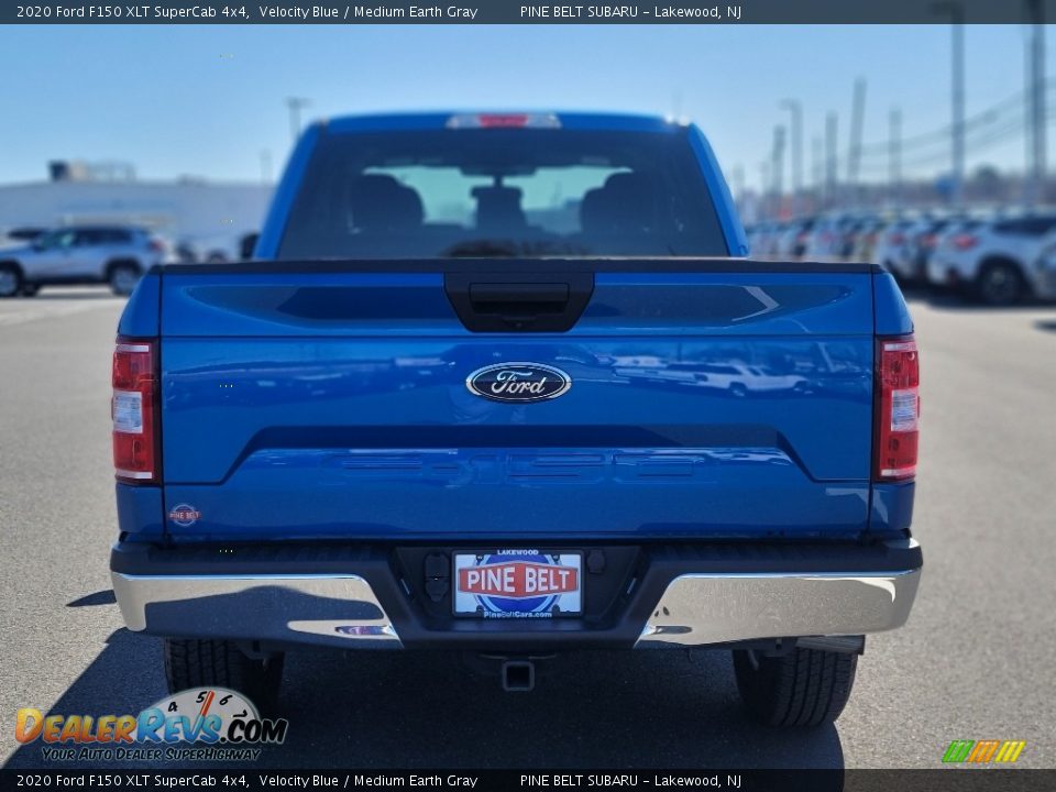 2020 Ford F150 XLT SuperCab 4x4 Velocity Blue / Medium Earth Gray Photo #16