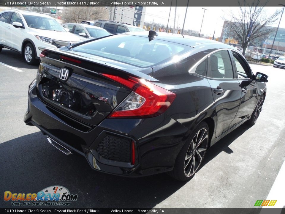 2019 Honda Civic Si Sedan Crystal Black Pearl / Black Photo #8