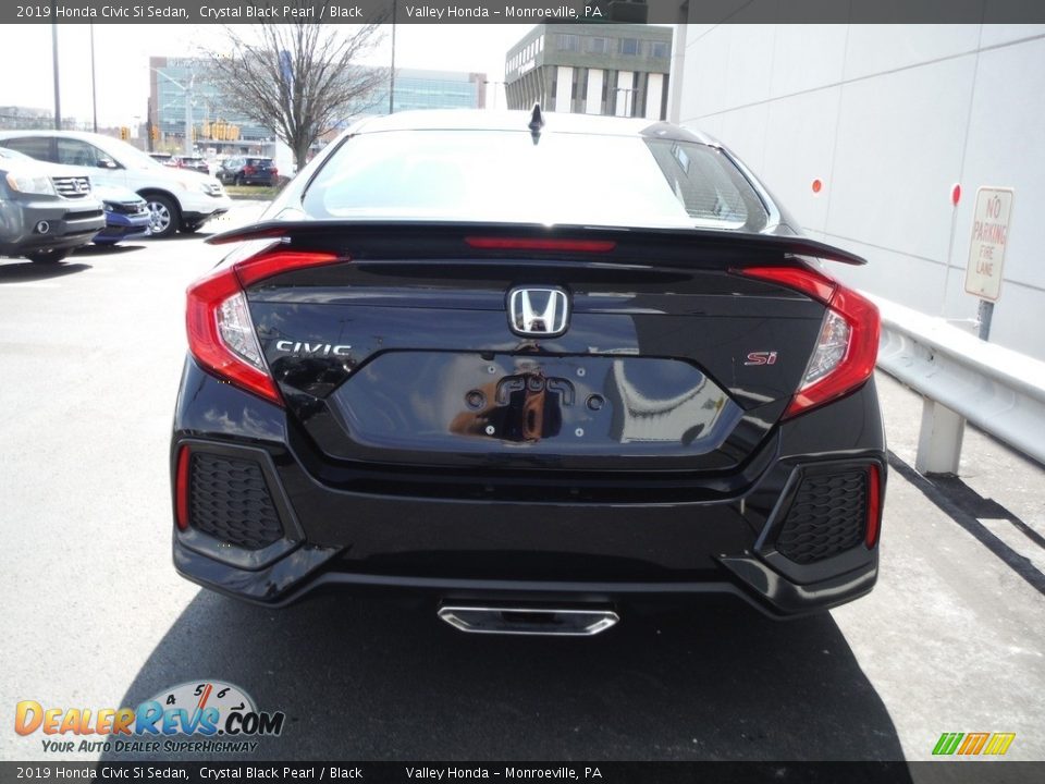 2019 Honda Civic Si Sedan Crystal Black Pearl / Black Photo #9