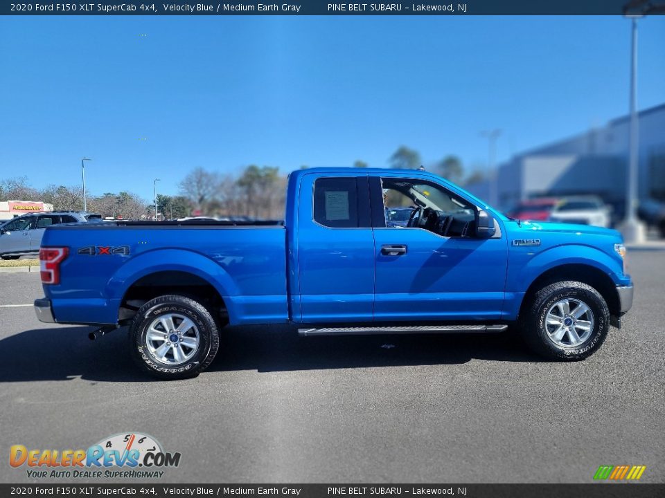 2020 Ford F150 XLT SuperCab 4x4 Velocity Blue / Medium Earth Gray Photo #19