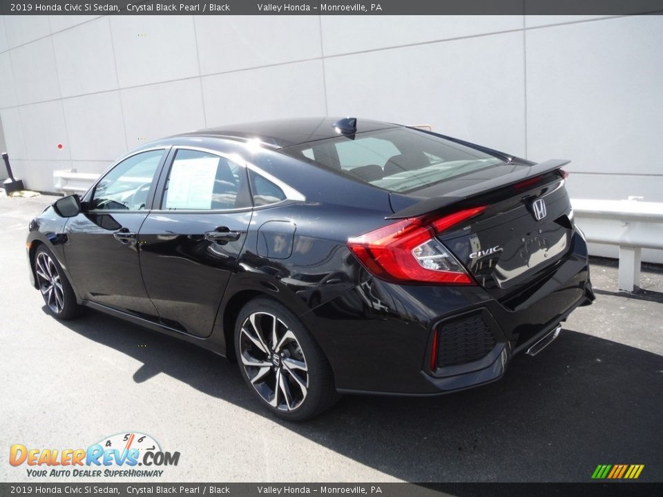 2019 Honda Civic Si Sedan Crystal Black Pearl / Black Photo #11