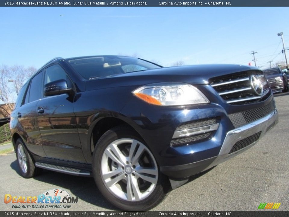 2015 Mercedes-Benz ML 350 4Matic Lunar Blue Metallic / Almond Beige/Mocha Photo #1