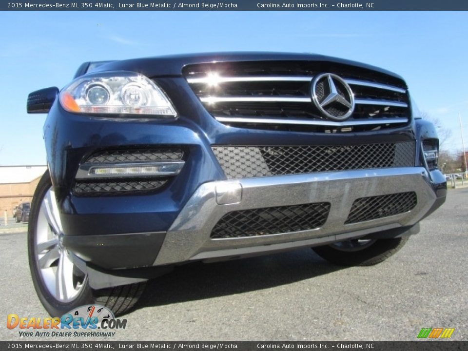 2015 Mercedes-Benz ML 350 4Matic Lunar Blue Metallic / Almond Beige/Mocha Photo #2