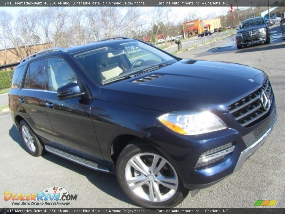 2015 Mercedes-Benz ML 350 4Matic Lunar Blue Metallic / Almond Beige/Mocha Photo #3