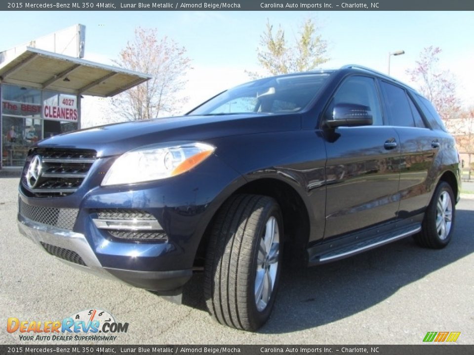 2015 Mercedes-Benz ML 350 4Matic Lunar Blue Metallic / Almond Beige/Mocha Photo #6