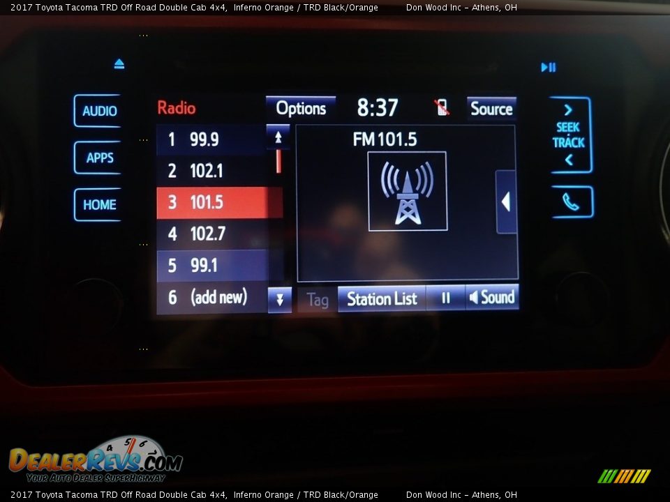2017 Toyota Tacoma TRD Off Road Double Cab 4x4 Inferno Orange / TRD Black/Orange Photo #26