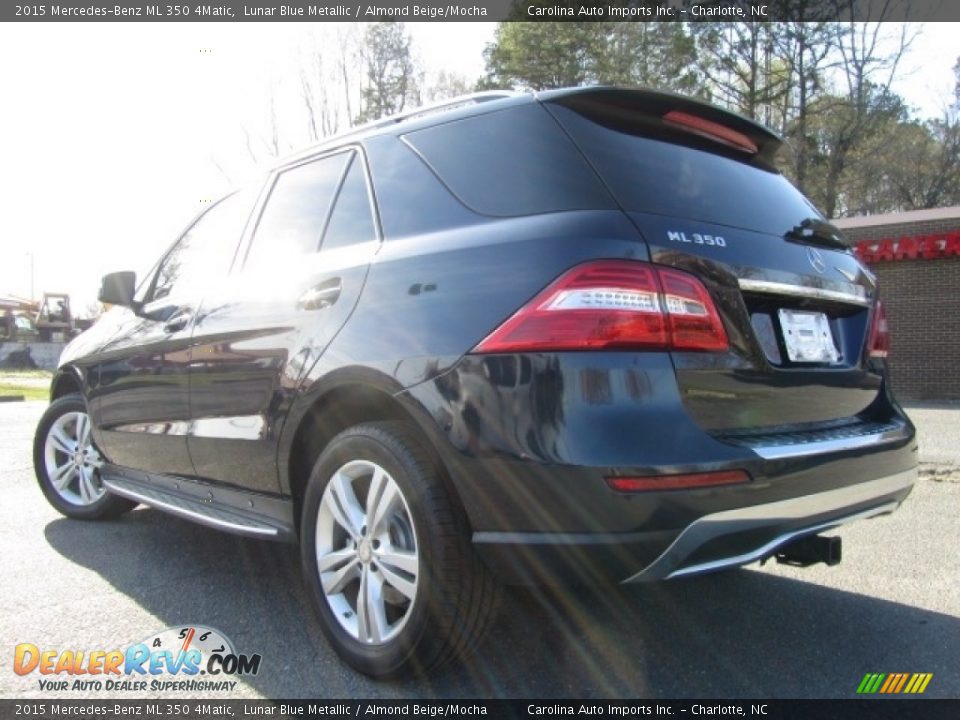2015 Mercedes-Benz ML 350 4Matic Lunar Blue Metallic / Almond Beige/Mocha Photo #8