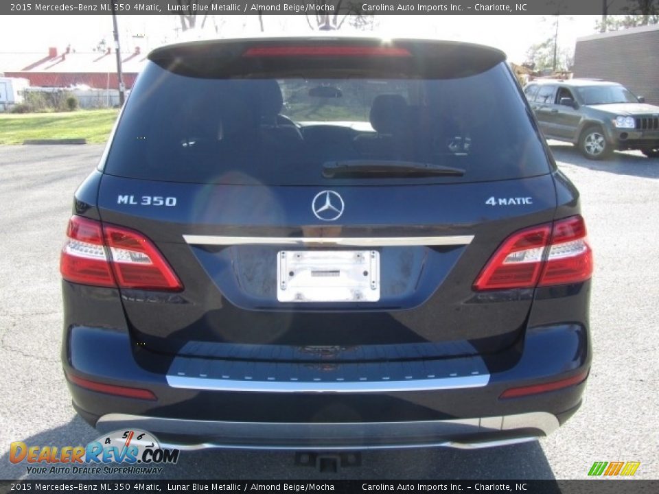 2015 Mercedes-Benz ML 350 4Matic Lunar Blue Metallic / Almond Beige/Mocha Photo #9