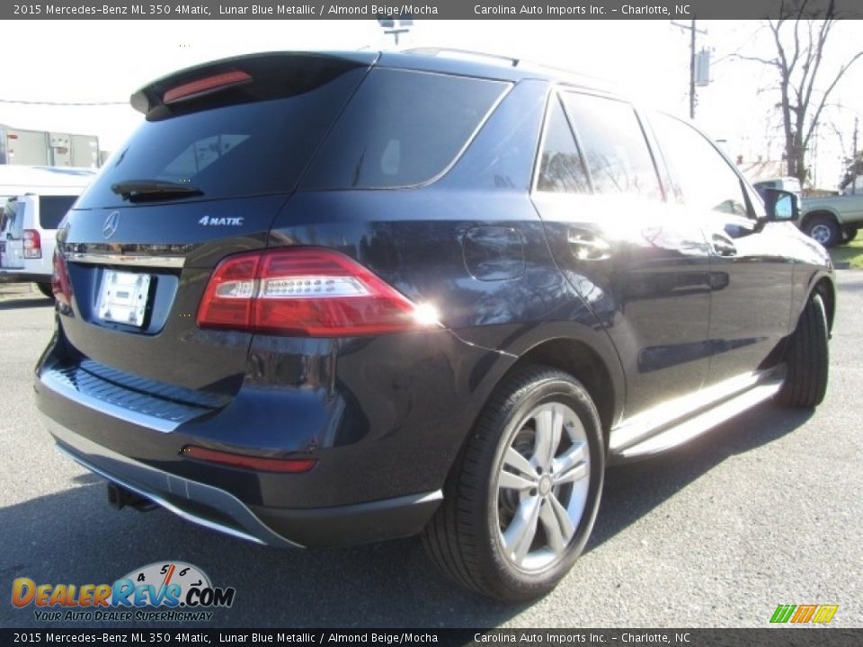 2015 Mercedes-Benz ML 350 4Matic Lunar Blue Metallic / Almond Beige/Mocha Photo #10