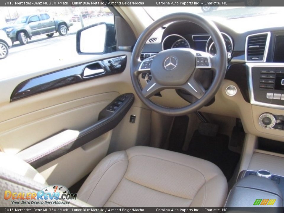 2015 Mercedes-Benz ML 350 4Matic Lunar Blue Metallic / Almond Beige/Mocha Photo #12