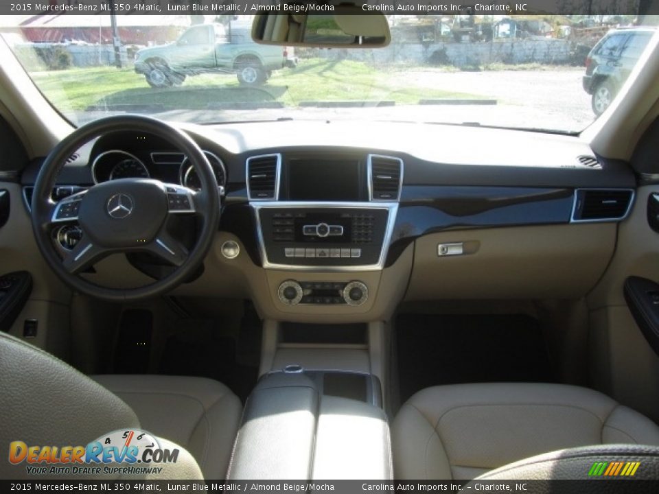 2015 Mercedes-Benz ML 350 4Matic Lunar Blue Metallic / Almond Beige/Mocha Photo #13
