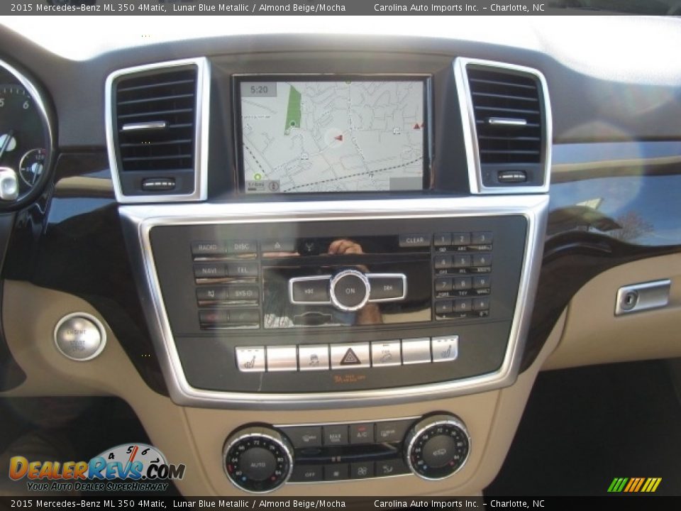 2015 Mercedes-Benz ML 350 4Matic Lunar Blue Metallic / Almond Beige/Mocha Photo #16