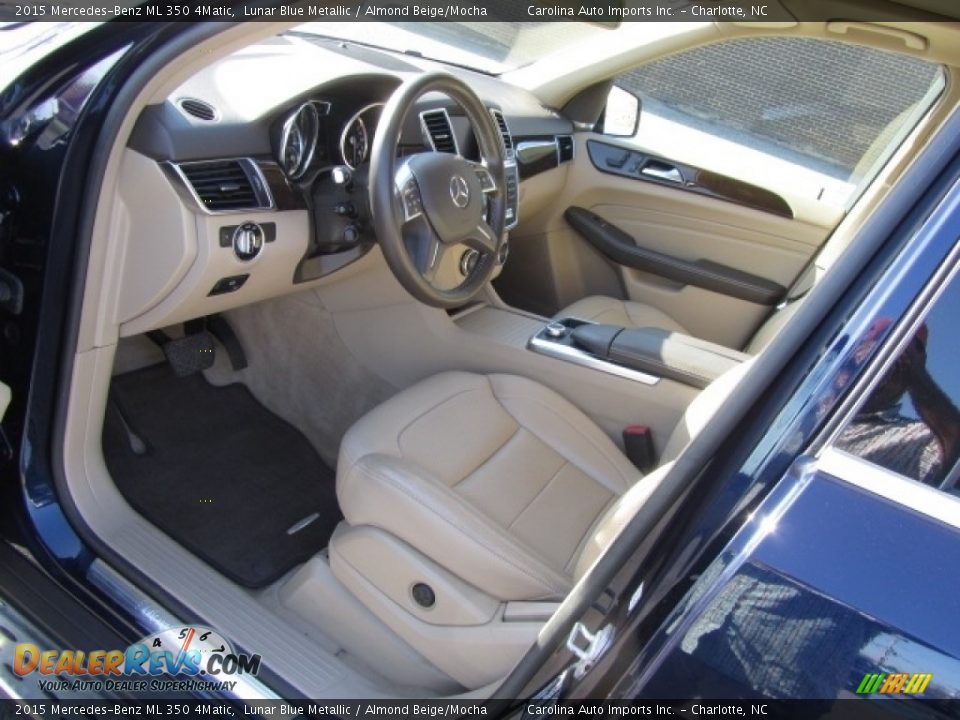 2015 Mercedes-Benz ML 350 4Matic Lunar Blue Metallic / Almond Beige/Mocha Photo #17