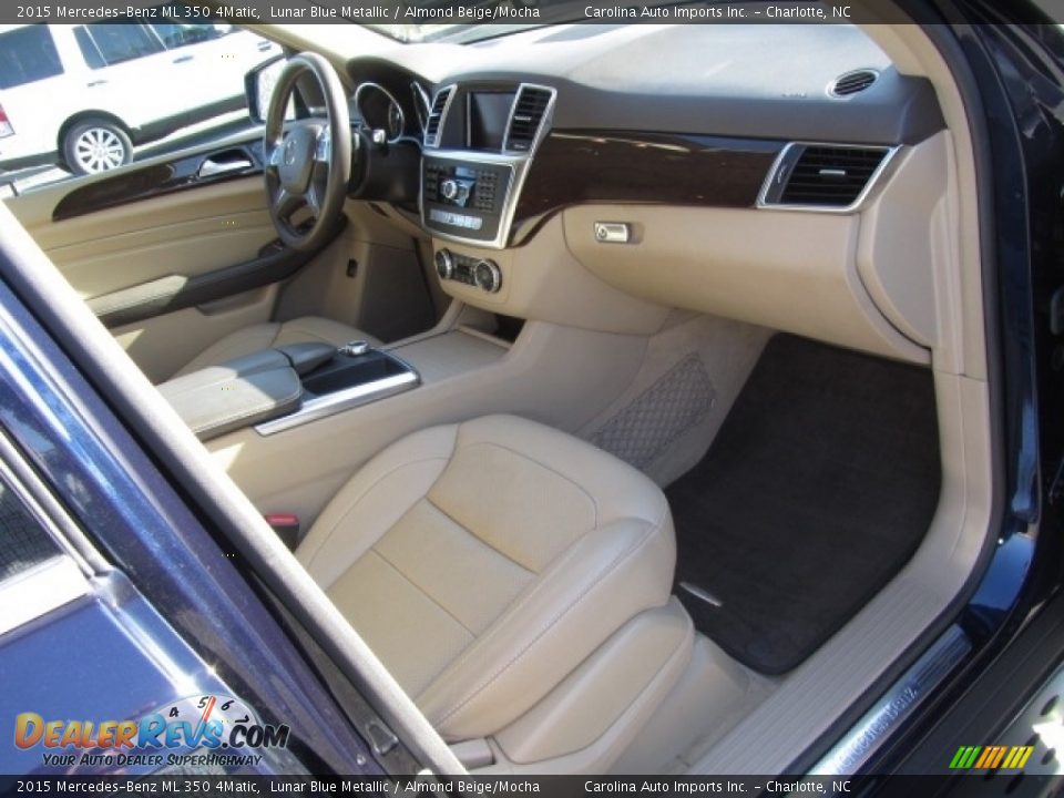 2015 Mercedes-Benz ML 350 4Matic Lunar Blue Metallic / Almond Beige/Mocha Photo #21