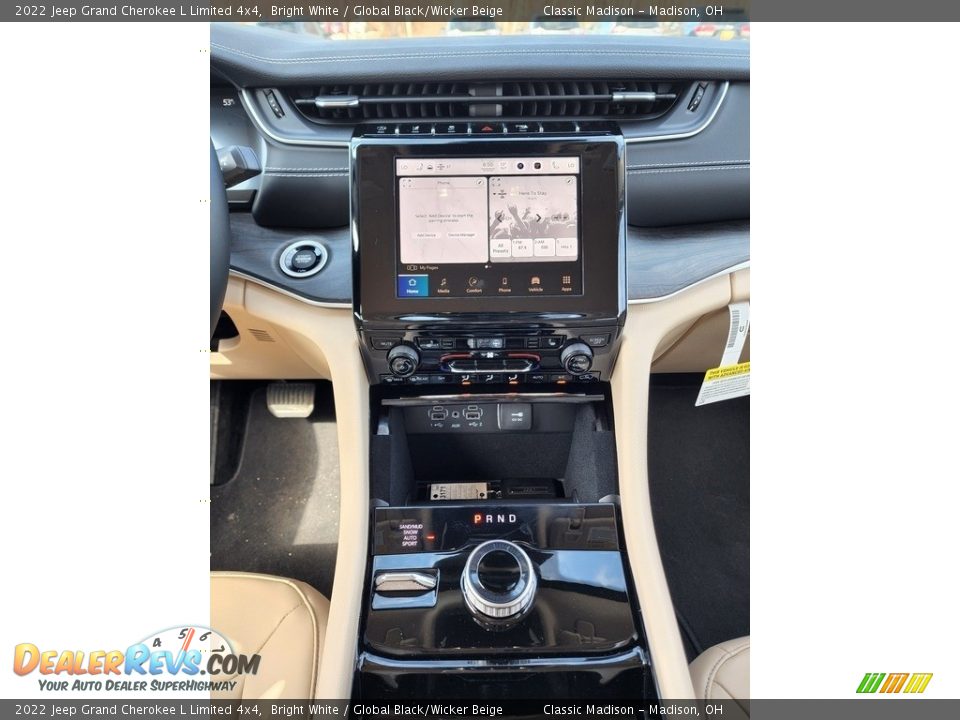 2022 Jeep Grand Cherokee L Limited 4x4 Bright White / Global Black/Wicker Beige Photo #7
