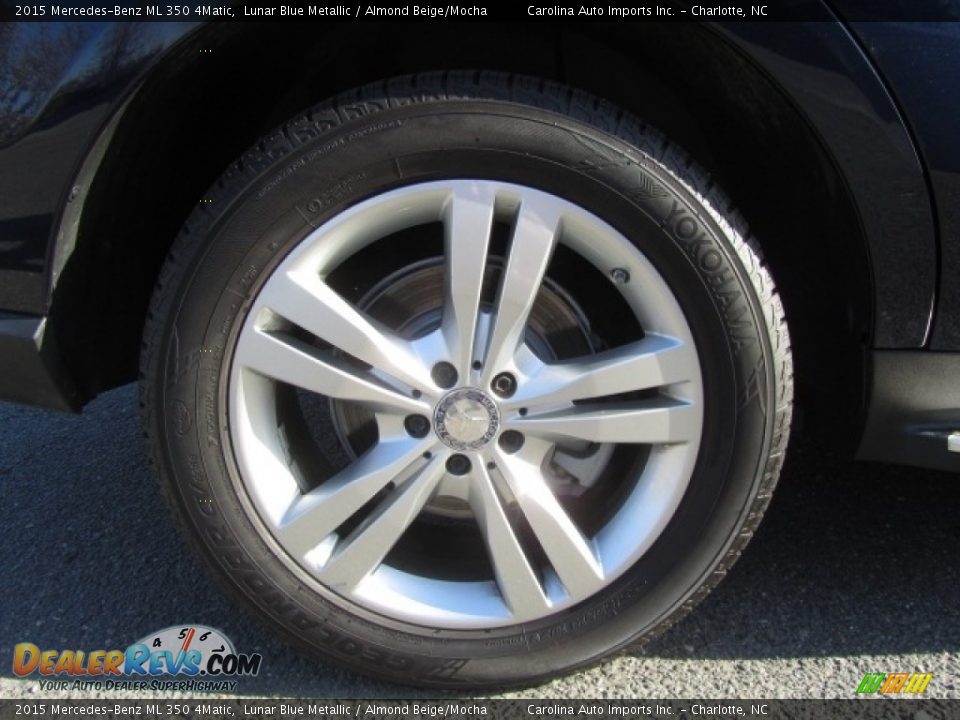 2015 Mercedes-Benz ML 350 4Matic Lunar Blue Metallic / Almond Beige/Mocha Photo #26