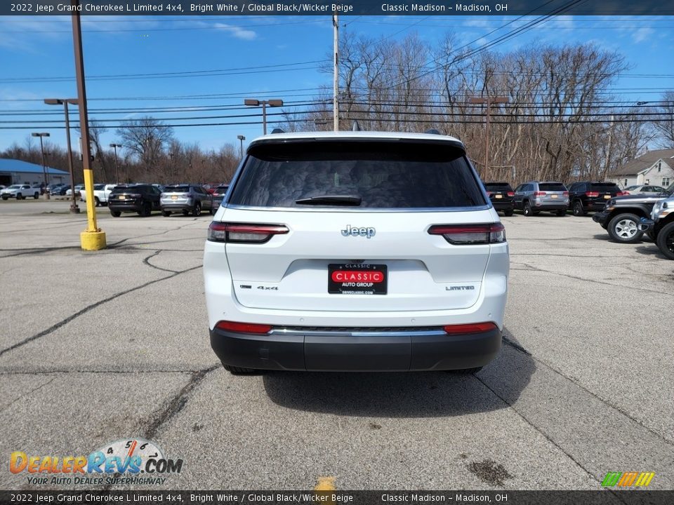 2022 Jeep Grand Cherokee L Limited 4x4 Bright White / Global Black/Wicker Beige Photo #11