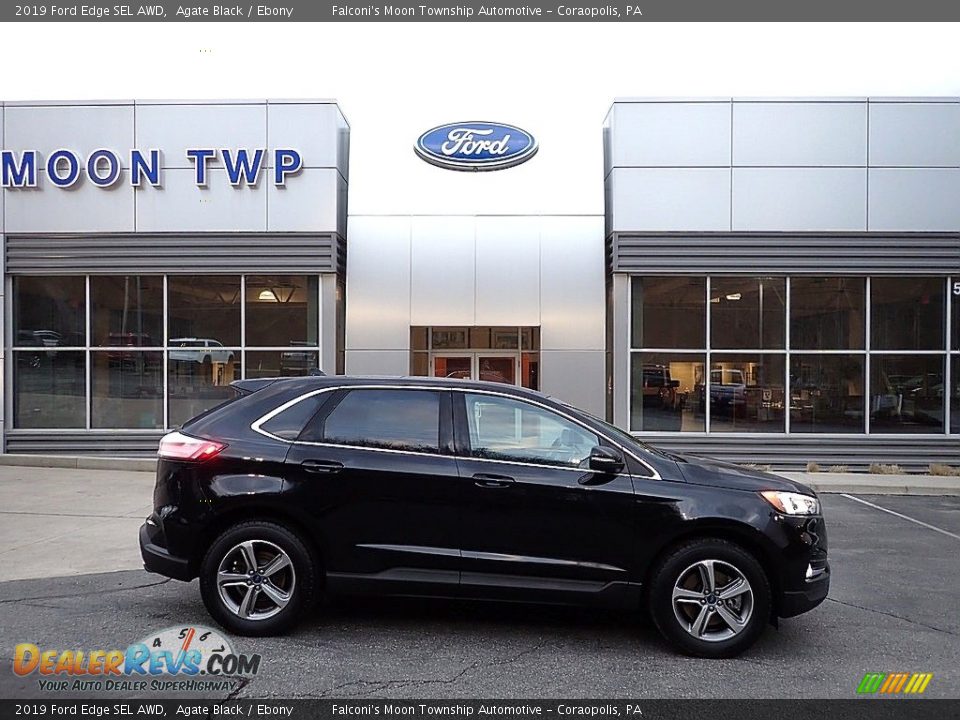 2019 Ford Edge SEL AWD Agate Black / Ebony Photo #1