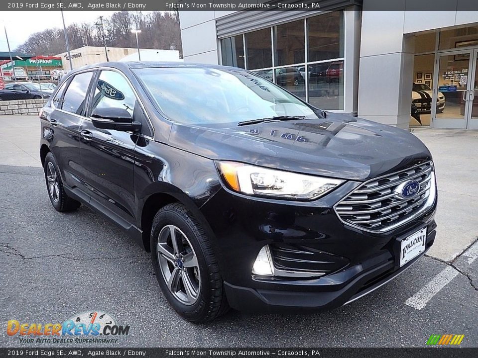 2019 Ford Edge SEL AWD Agate Black / Ebony Photo #9