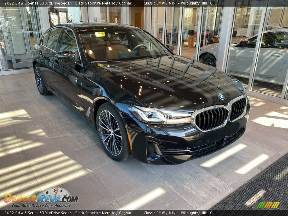 2022 BMW 5 Series 530i xDrive Sedan Black Sapphire Metallic / Cognac Photo #1