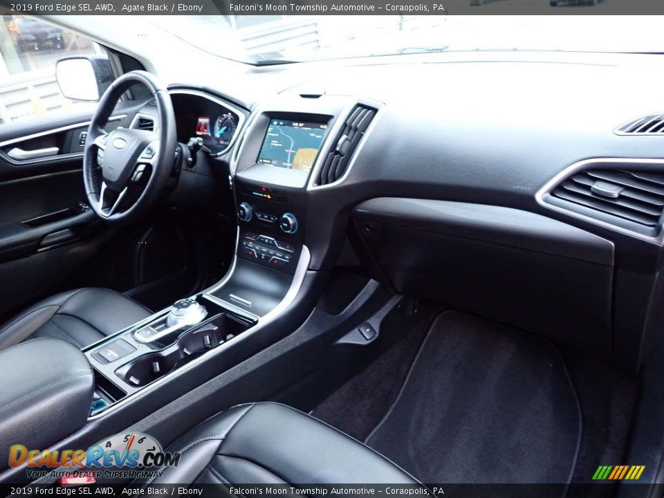 2019 Ford Edge SEL AWD Agate Black / Ebony Photo #12