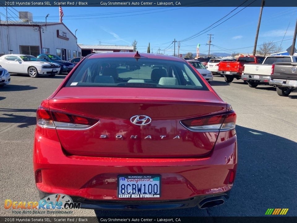 2018 Hyundai Sonata SEL Scarlet Red / Black Photo #2