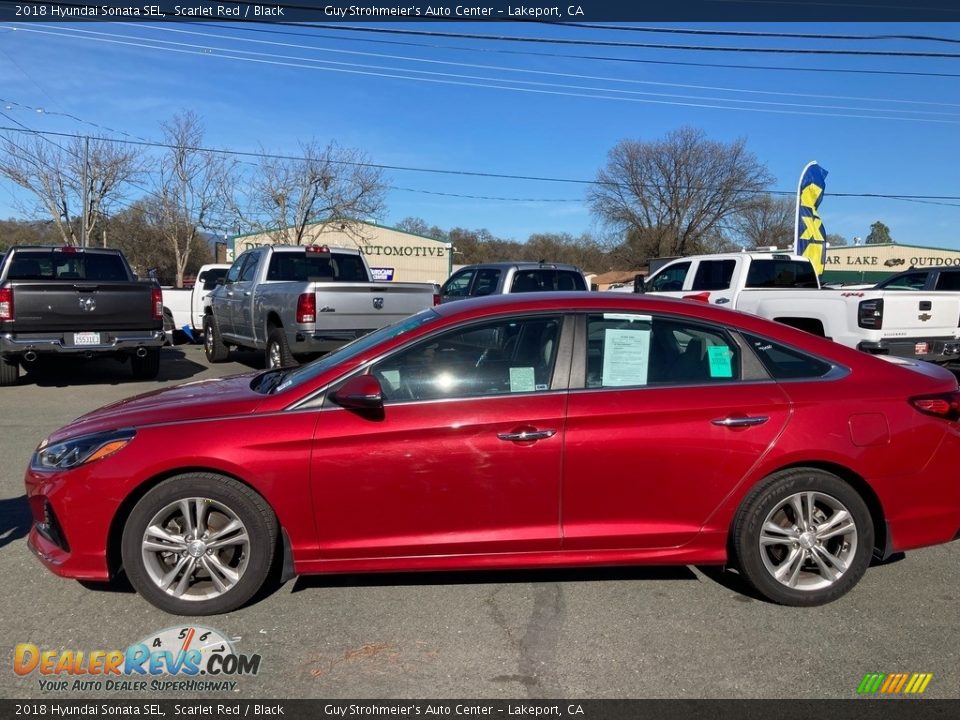 2018 Hyundai Sonata SEL Scarlet Red / Black Photo #3