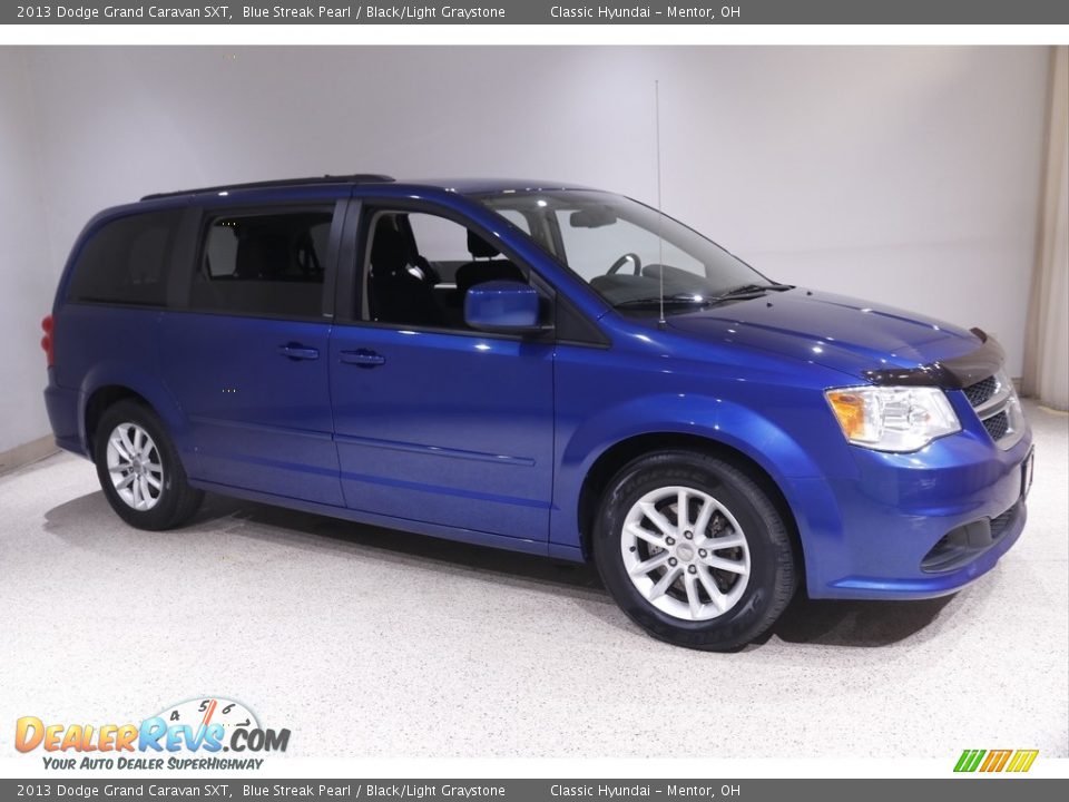 2013 Dodge Grand Caravan SXT Blue Streak Pearl / Black/Light Graystone Photo #1