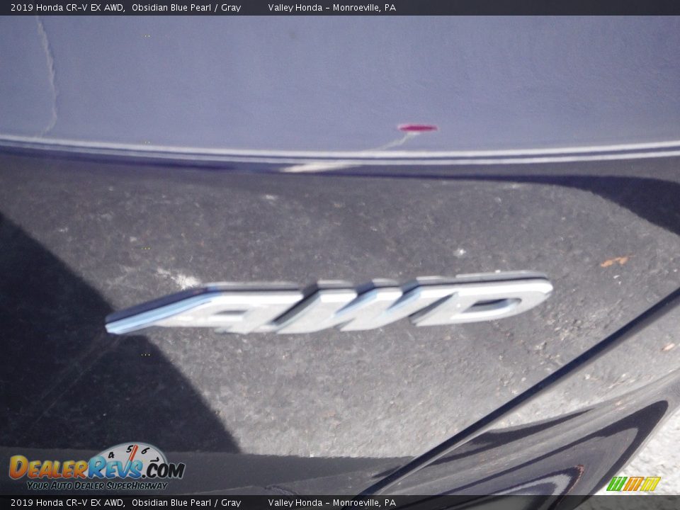 2019 Honda CR-V EX AWD Obsidian Blue Pearl / Gray Photo #8