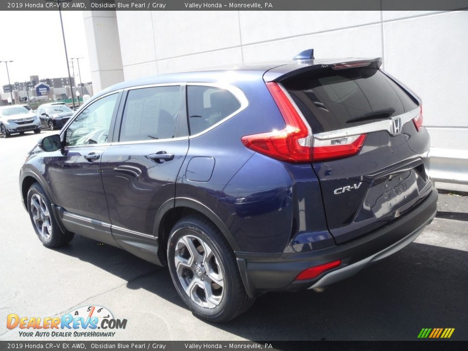 2019 Honda CR-V EX AWD Obsidian Blue Pearl / Gray Photo #9