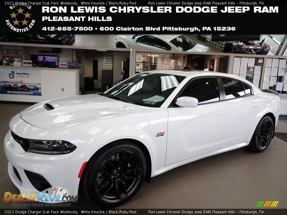 2021 Dodge Charger Scat Pack Widebody White Knuckle / Black/Ruby Red Photo #1