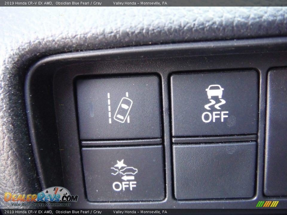 2019 Honda CR-V EX AWD Obsidian Blue Pearl / Gray Photo #12