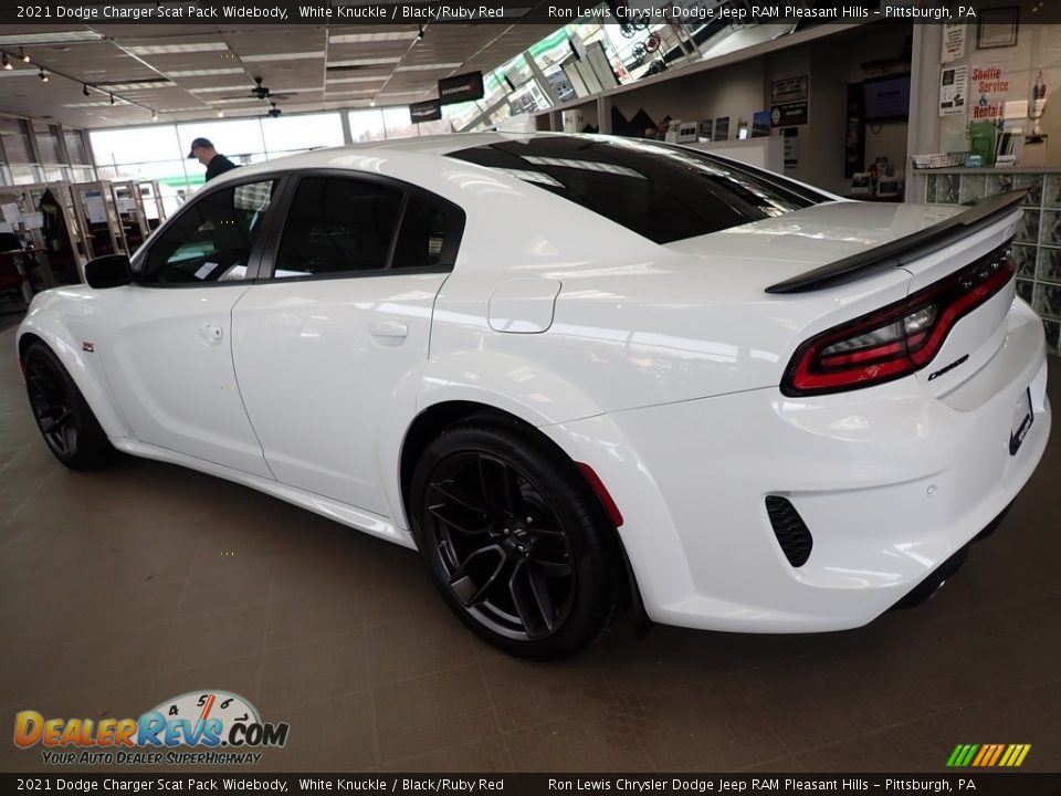 2021 Dodge Charger Scat Pack Widebody White Knuckle / Black/Ruby Red Photo #3